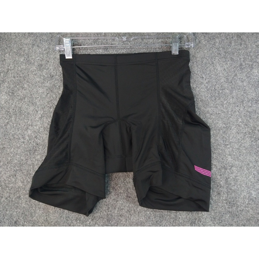Canari Womens Med Cycling Shorts Black Gel Padded Biking Athletic Shorts Pink